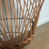 Wicker rattan bust mannequin