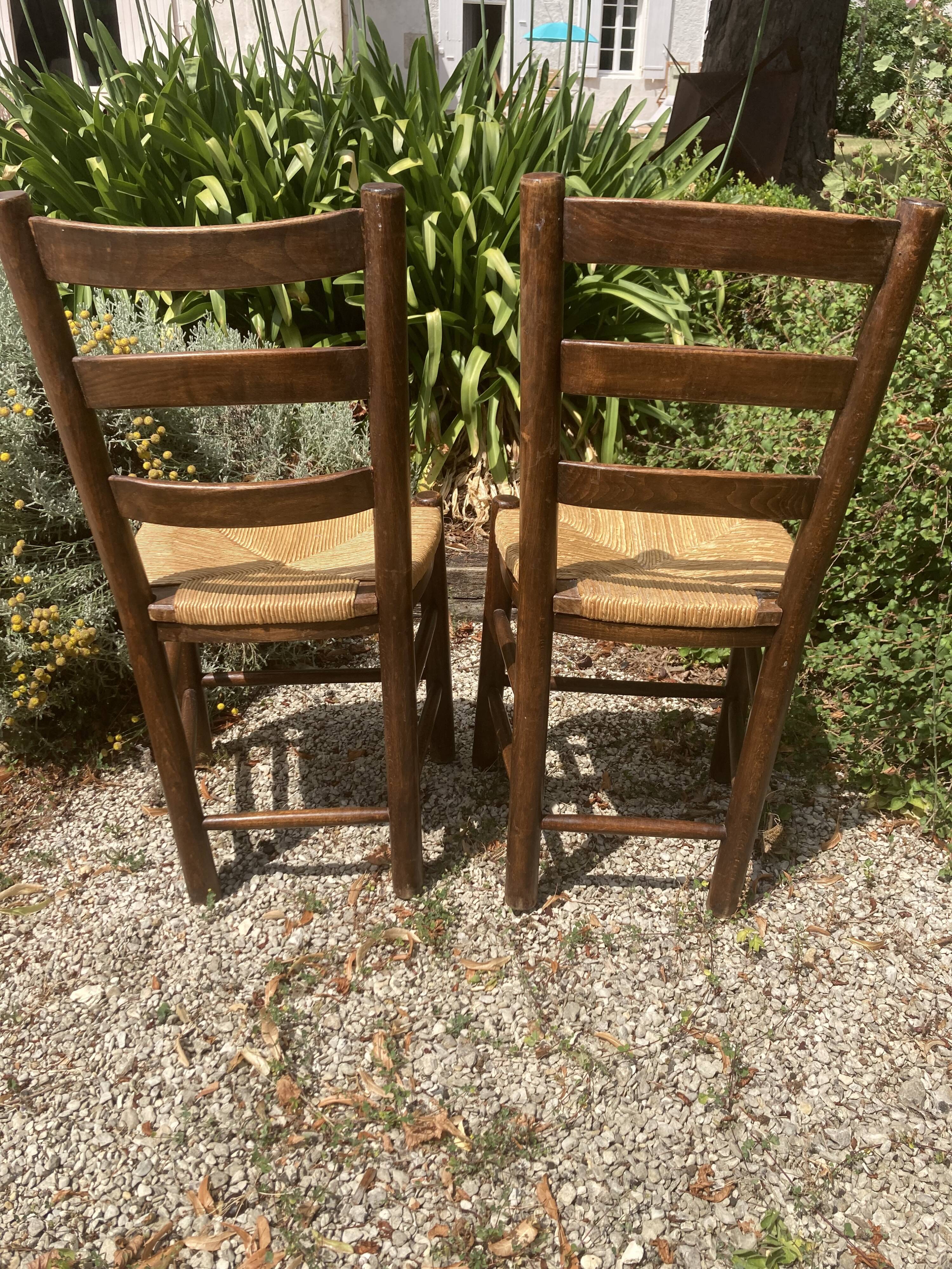 Straw chairs