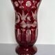 Vase vintage en verre taillé