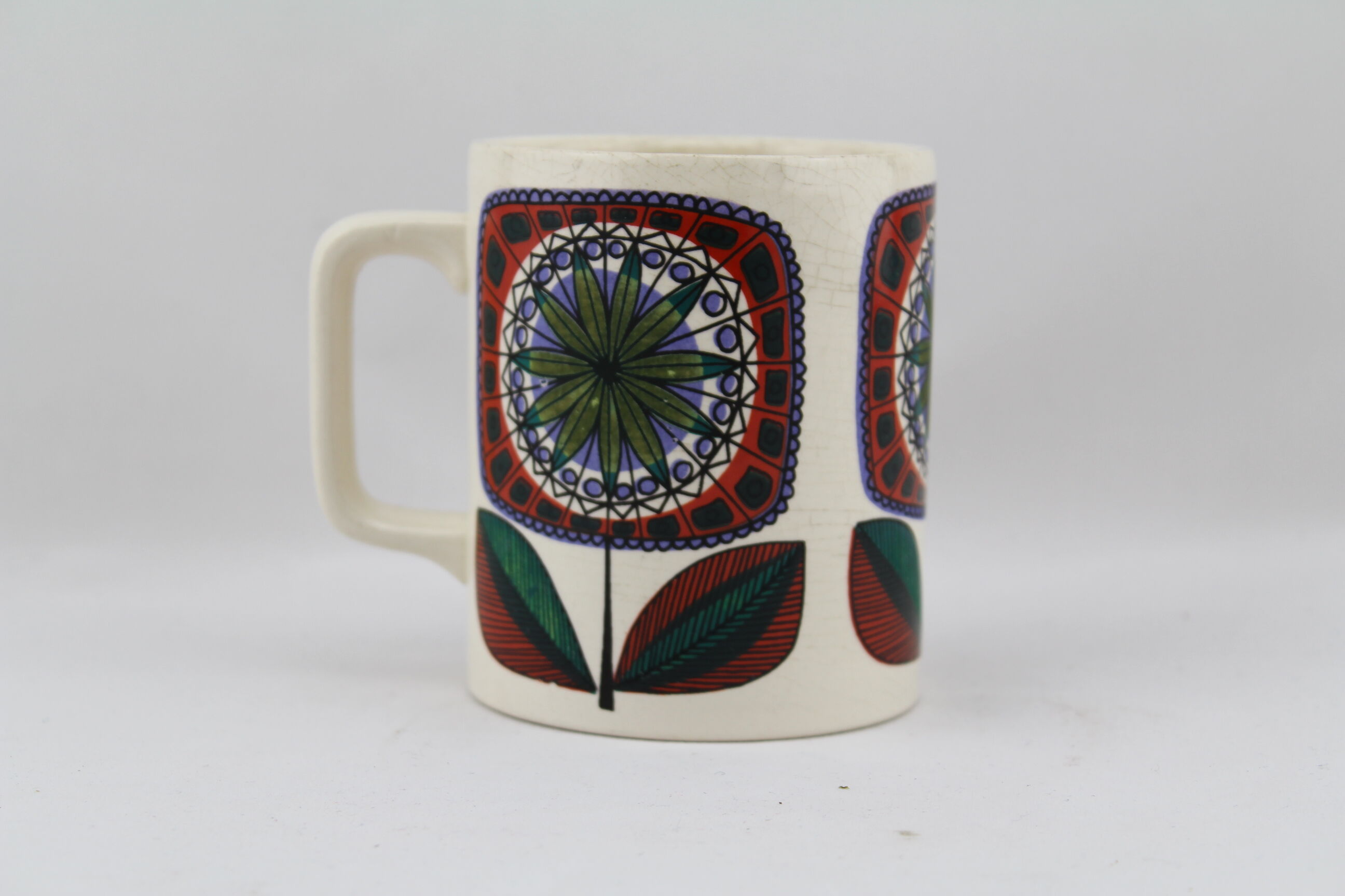 Mug ceramic, Western Germany flower pattern