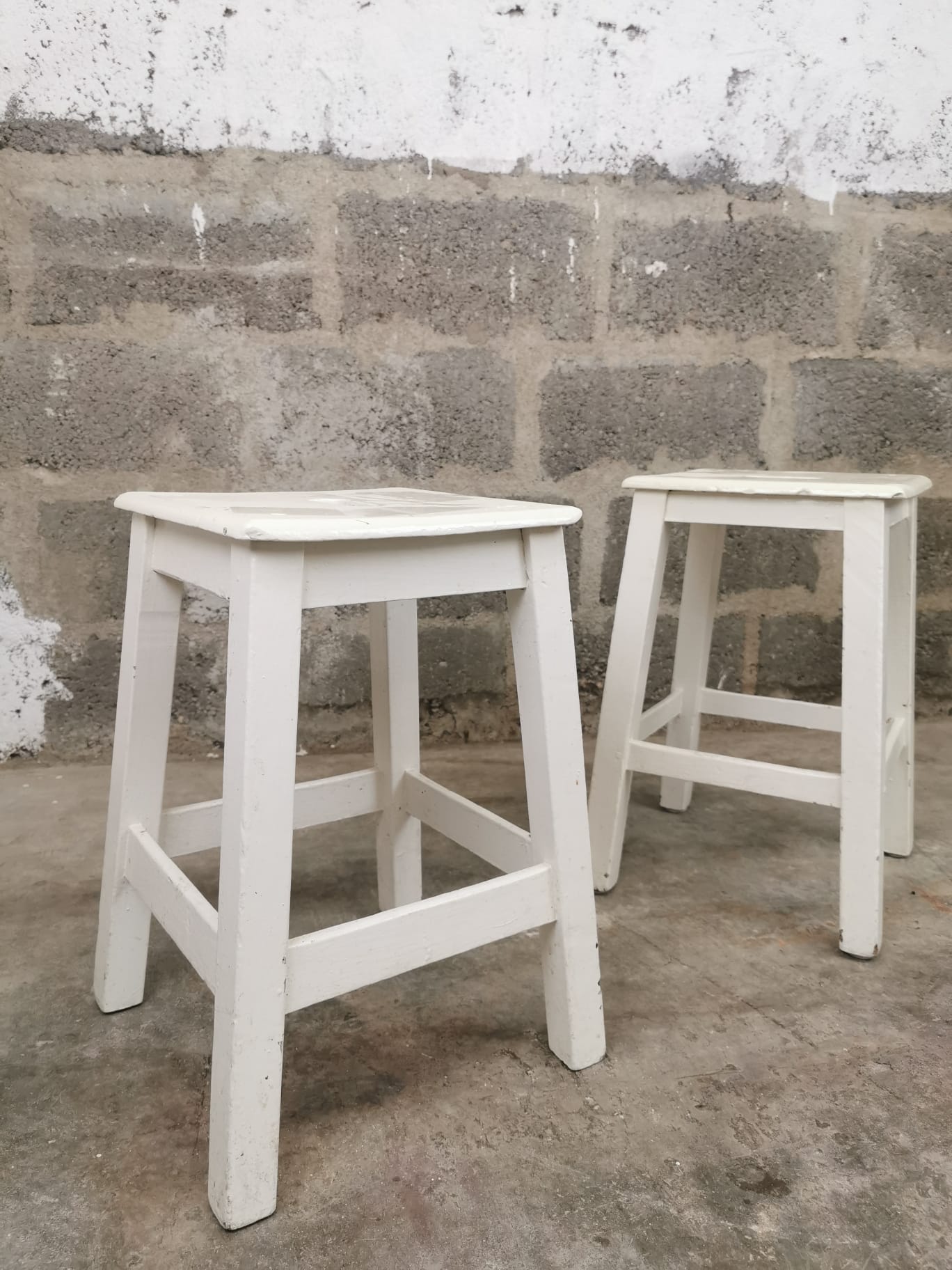 Pair of square stools