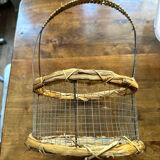 Wicker handle basket