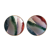Pair of hollow plates "watercolor"