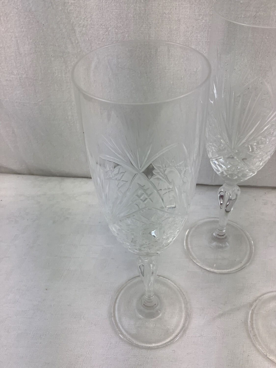 6 Baccarat crystal flutes made in france