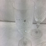 6 Baccarat crystal flutes made in france
