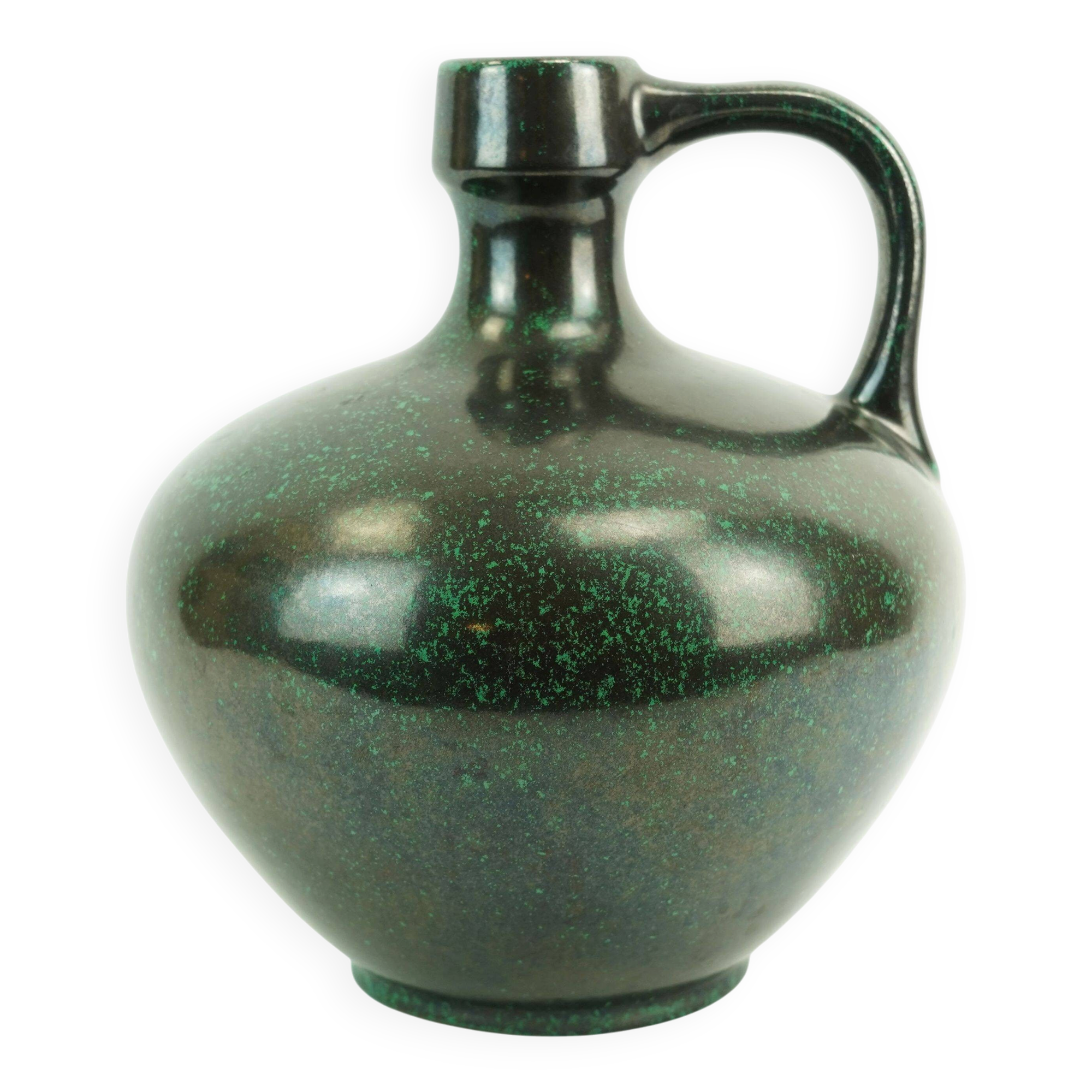 ruscha mid century VASE black and green kurt tschoerner model 340