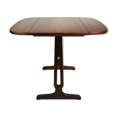 Table extensible en teck et palissandre, Danemark, années 1960