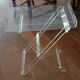Folding side table in plexiglass with removable top – Vintage design