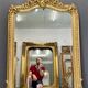 Miroir 156x106 ancien XIXè,dorure à la feuille d’or