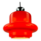 Red opaline glass pendant by Hustadt Leuchten, 1960