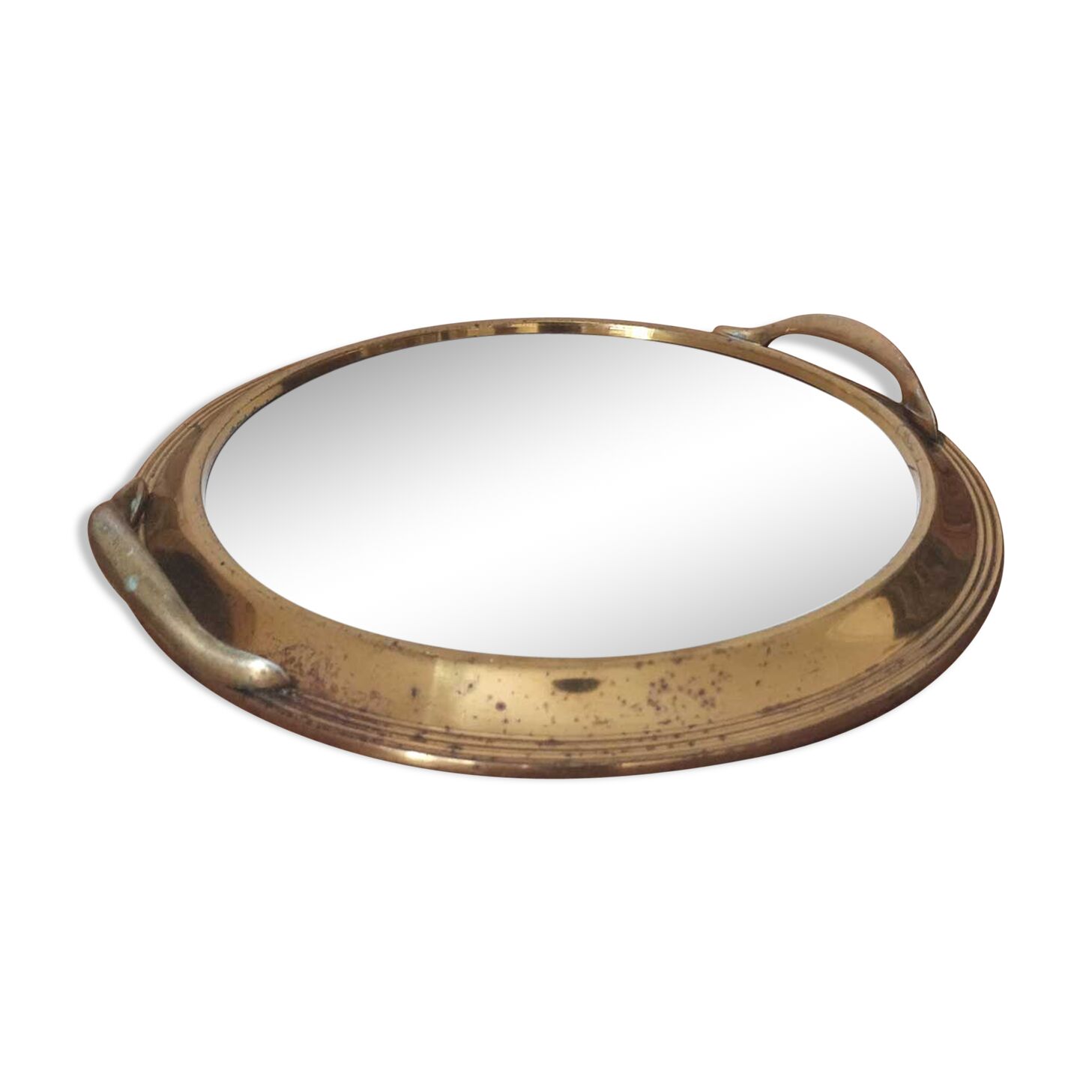 Golden mirror tray