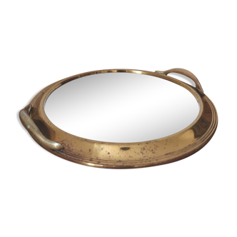 Plateau miroir doré