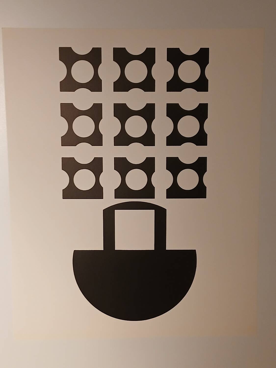 Screen print by Victor Vasarely - "Corpuscular" - Art & Science / Structure