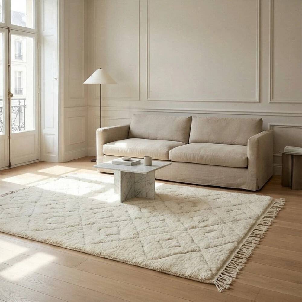 Chama minimalist Moroccan rug