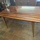 Table en ébène de Macassar laquée vers 1950