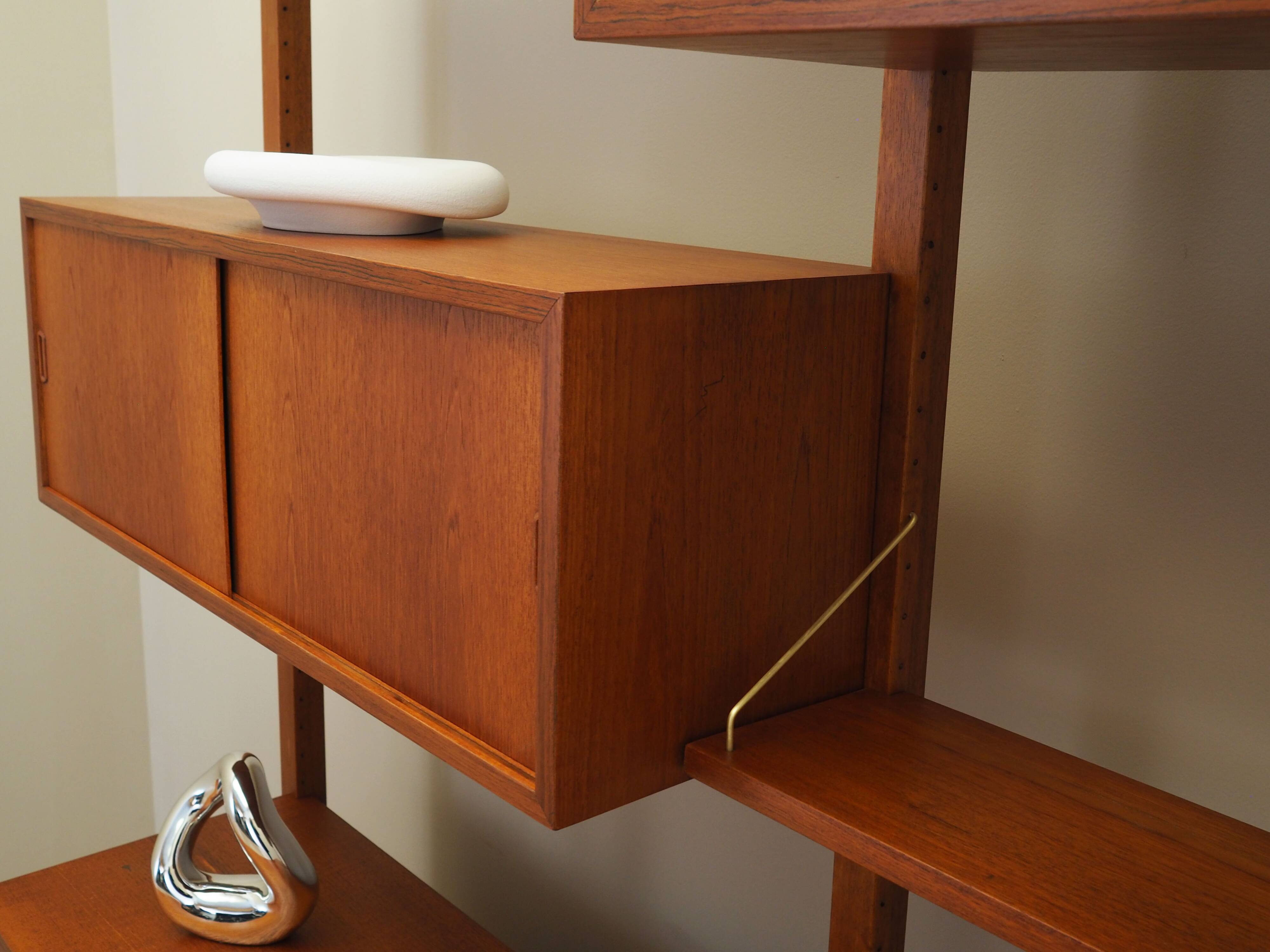 Teak wall unit, Norwegian design, 1960s, designer: Kjell Riise, production: