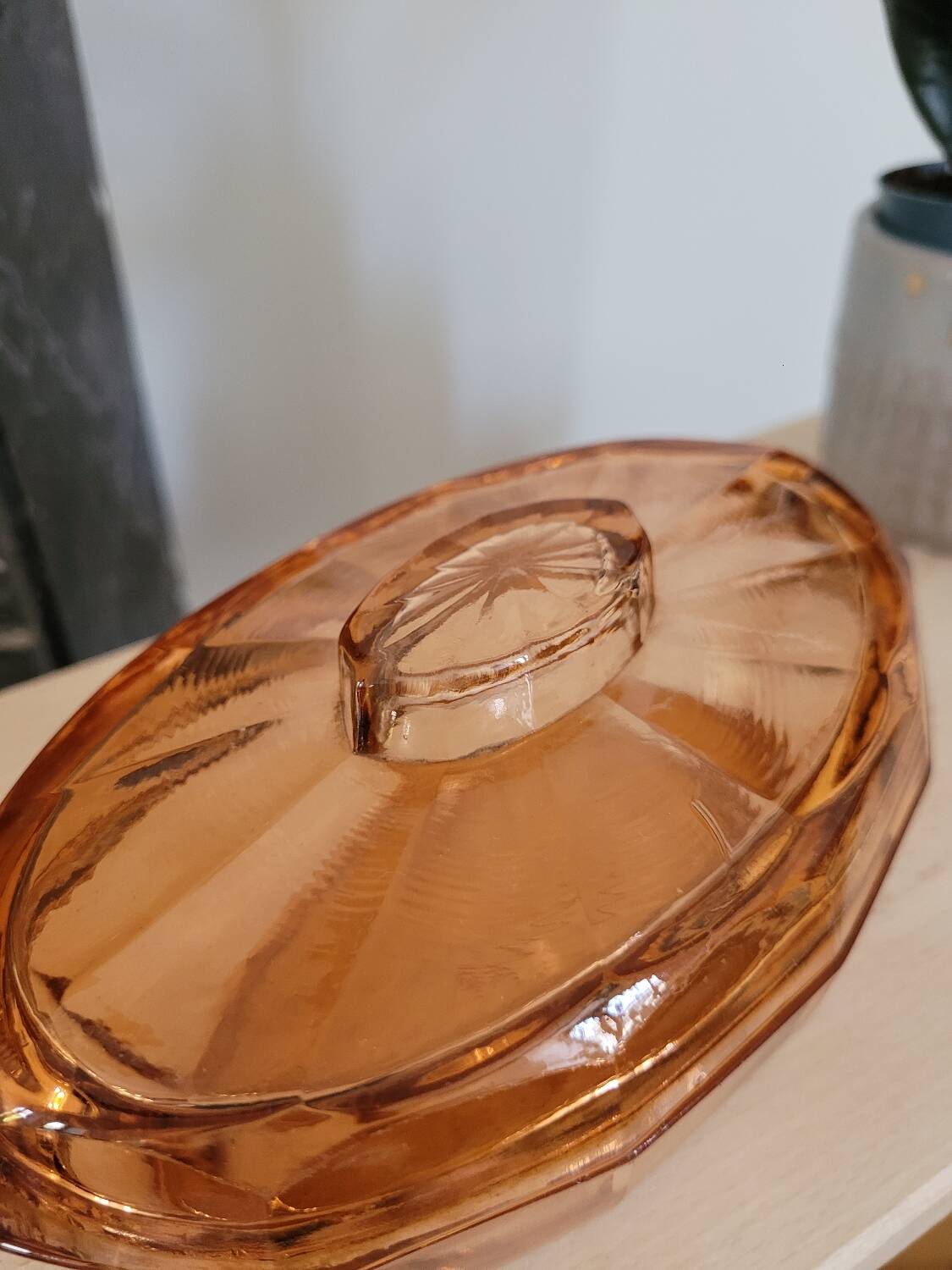 Bavel fains rosaline glass butter dish