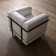 Vintage Cassina LC2 lounge chair by Charlotte Perriand and Le Corbusier
