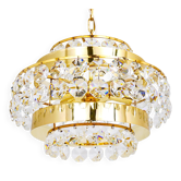 Lustre Bakalowits Vienna in gilded brass and diamond crystals, Austria, 1970