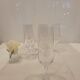 6 engraved crystal champagne flutes (floral) 1920