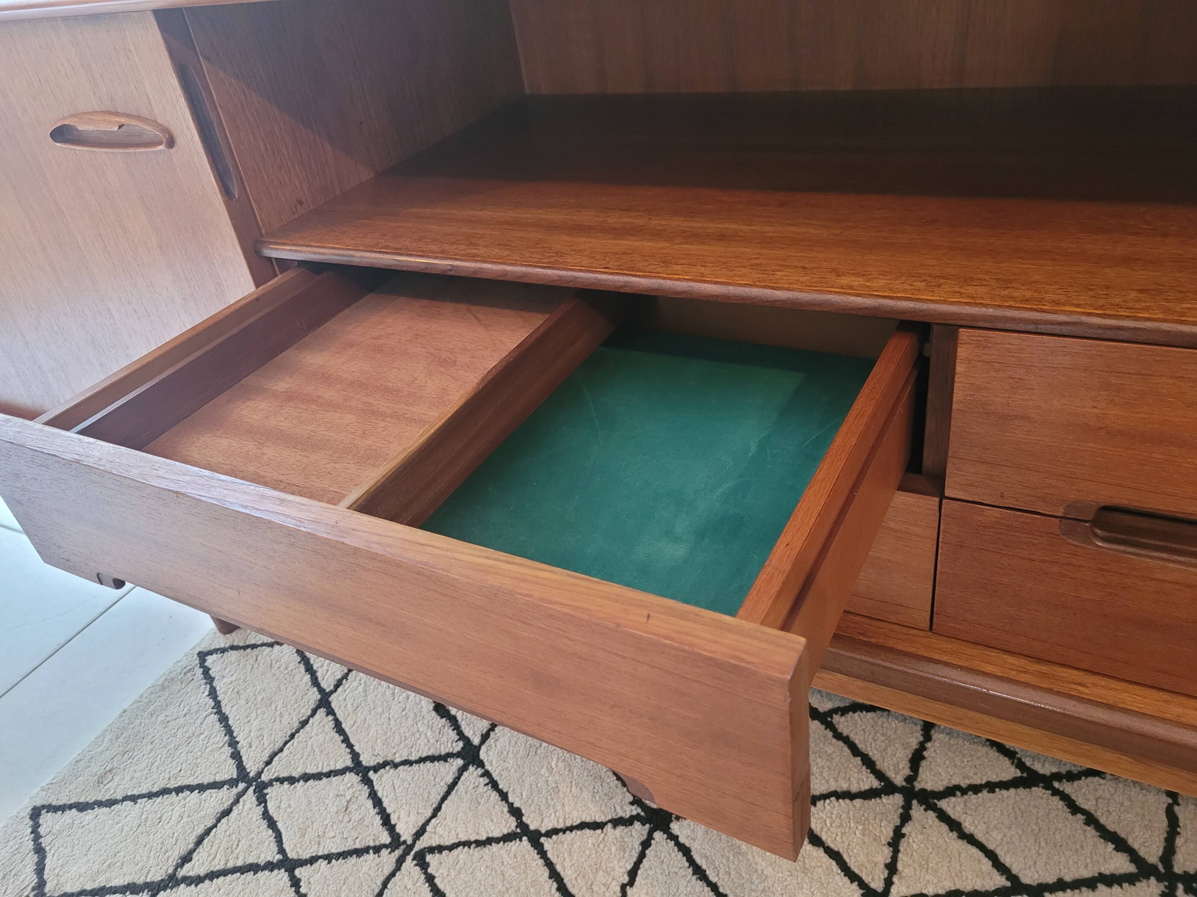 Scandinavian design sideboard in vintage teak