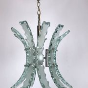 Mid-century Italian cut glass chandelier by Zero Quattro