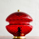 Vintage Czechoslovak Red Glass Table Lamp by Jablonecké Sklárny, 1970s