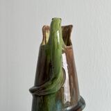 Pitcher in handcrafted enameled ceramic
