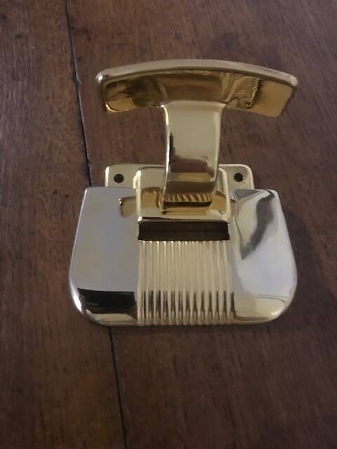 Golden wall coat rack