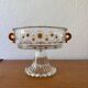60s crystal glass footed bowl