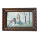 Watercolor signed 1943 Fay-Lès-Nemours French landscape