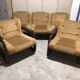 Salon 3 pieces Scandinavian "sleigh" vintage corduroy original 1960