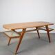 Mid-century Danish teak coffee table with magazine rack, Denmark 1960.
