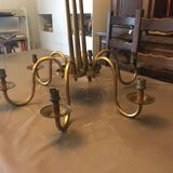 Classic antique chandelier with six lampshades