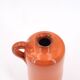 Vase bouteille orange en céramique, années 70