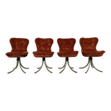 Set of 4  swivel chairs 1970