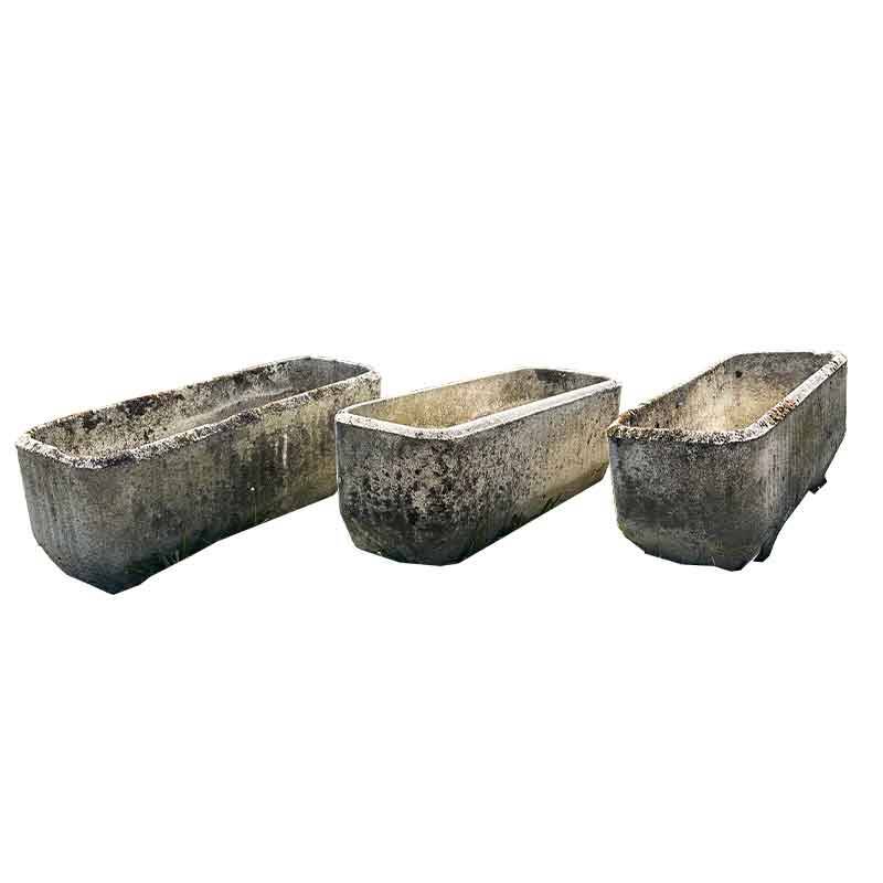 Set of 3 planters 85x27x33cm