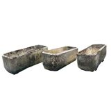 Set of 3 planters 85x27x33cm