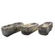 Set of 3 planters 85x27x33cm