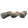 Set of 3 planters 85x27x33cm