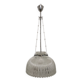 XL dome suspension light made of blown glass by Limburg, Germany, circa 1960.