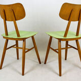 Set of 2 vintage wooden chairs from TON, 1960s