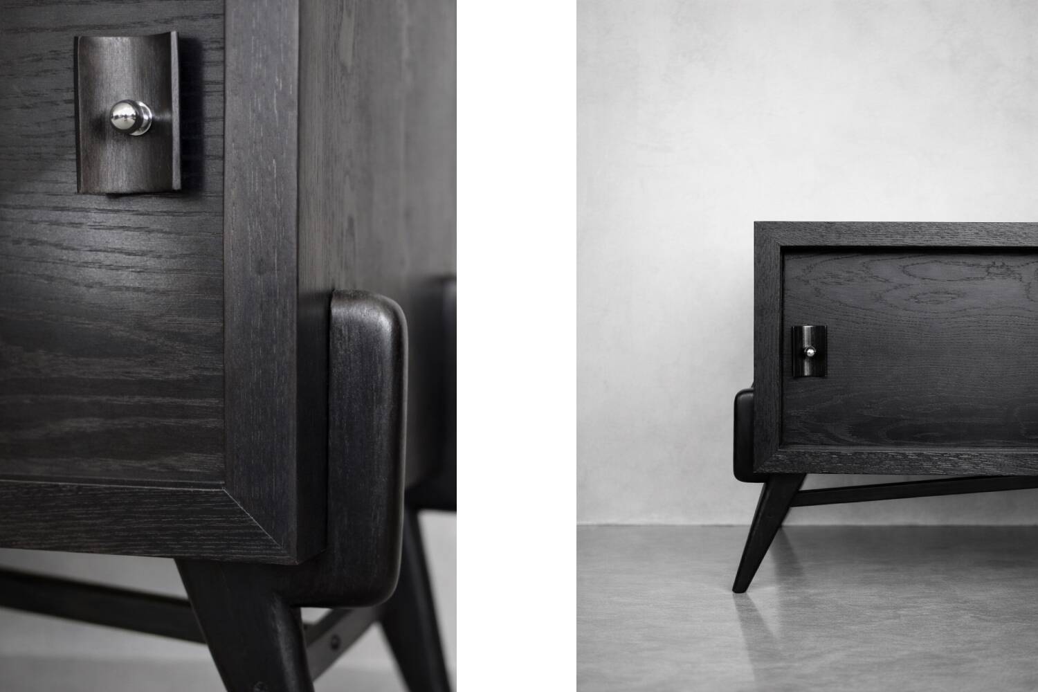 Vintage Mid-Century Scandinavian Modern Dark Oak Sideboard, 1960s