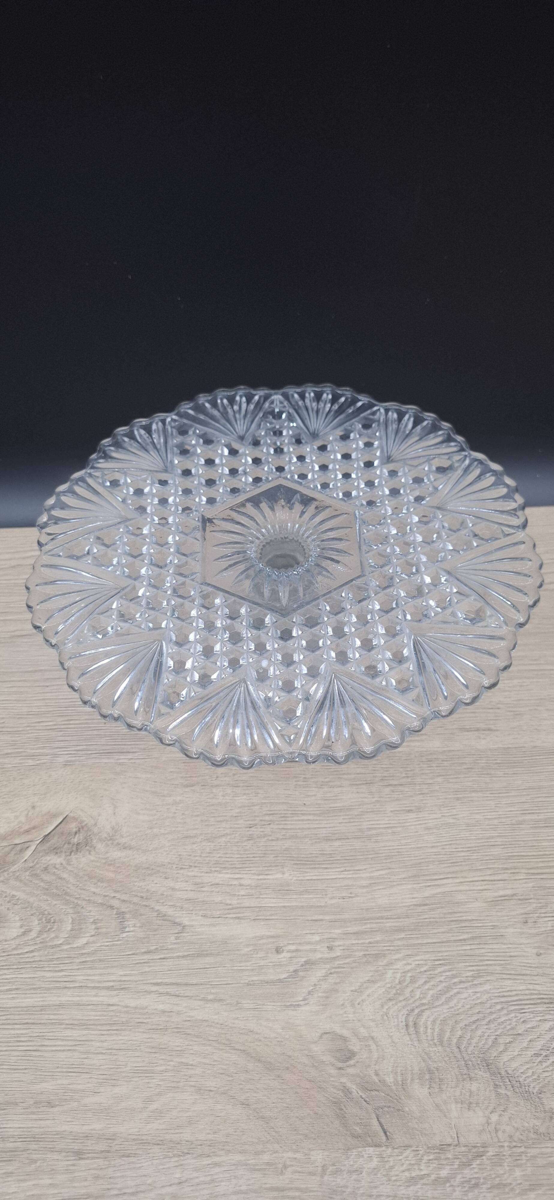 Manage D26 transparent glass cake dish