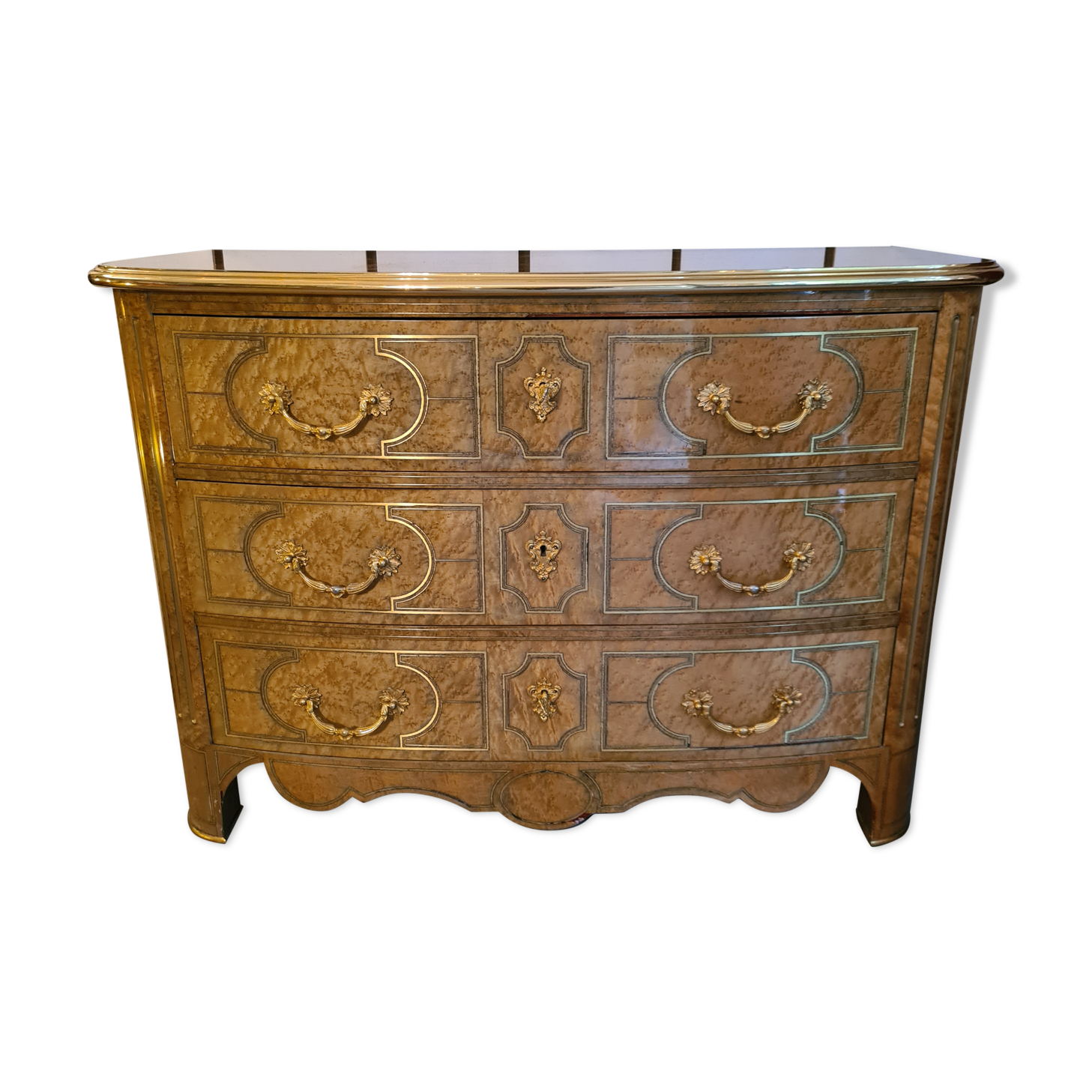 Bird's eye maple style chest of drawers circa 1980