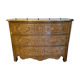 Commode de style en érable moucheté circa 1980