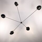 Spider wall light with five fixed arms