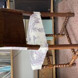 Authentic Louis XIII chair re-lined Jouy canvas