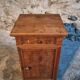 Antique French oak bedside table, early 20th century.