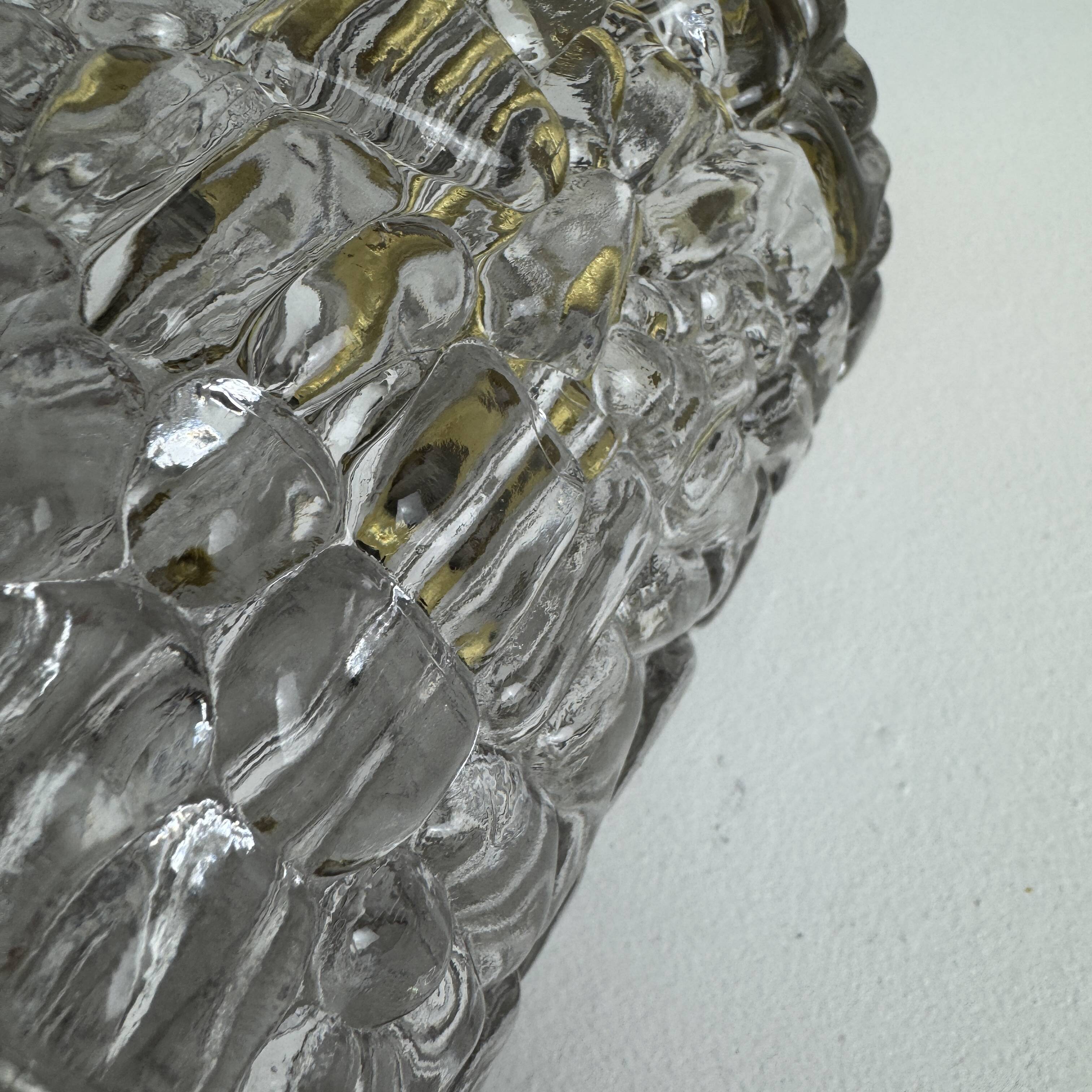 Pair of vintage textured glass suspensions